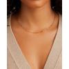 gorjana – Parker Mini Necklace 17 inches – 18k Gold Plated – Adjustable Hinge Closure – Ideal Gift Packaging – Everyday Stack, Layering with Other Jewelry – Long-Lasting