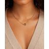 gorjana – Parker Mini Necklace 17 inches – 18k Gold Plated – Adjustable Hinge Closure – Ideal Gift Packaging – Everyday Stack, Layering with Other Jewelry – Long-Lasting