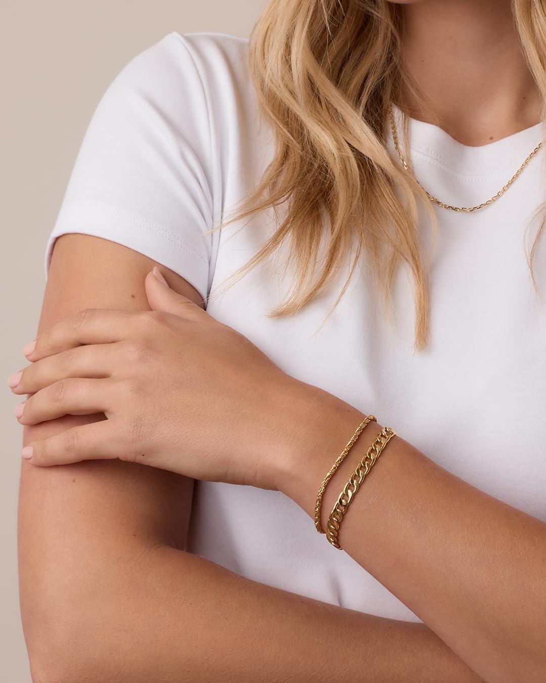 imagegorjana Marin Bracelet 7 14 18k Gold Plated Brass Layering with Other Jewelry Elegant Rope Detail for Timeless Style Versatile and Classic