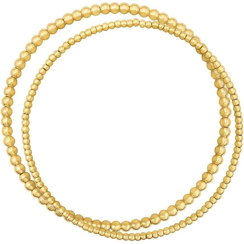 imagegorjana  Poppy Gold Bracelet Set  18k GoldPlated Brass  Luxurious and Durable Finish  Stackable for Dynamic Style  Perfect for Gifting