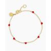 gorjana – Amour Bracelet Red 6 1/2″ to 7″ – 18k Gold Plated Brass – Red Enamel Hearts – Adjustable Length – Secure Lobster Closure – Ideal Gift Packaging – Everyday Stack, Layering with Other Jewelry