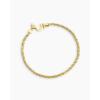 gorjana – Marin Bracelet 7 1/4″ – 18k Gold Plated Brass – Layering with Other Jewelry – Elegant Rope Detail for Timeless Style – Versatile and Classic