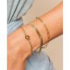 gorjana – Marin Bracelet 7 1/4″ – 18k Gold Plated Brass – Layering with Other Jewelry – Elegant Rope Detail for Timeless Style – Versatile and Classic