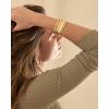 gorjana – Paseo Cuff – 18k gold plated brass – Multiple size choices – Polished finish – Hinge closure – Enhancing a casual look(6mm)