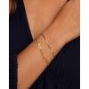 gorjana – Venice Mini Bracelet 6 1/4″ to 7 1/4″ – 18k Gold Plated Brass – Elegant Herringbone Chain Design – Adjustable Length – Layering with Other Jewelry(gold)
