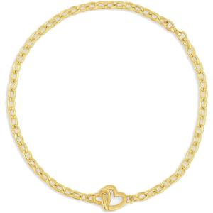 gorjana – Parker Heart Mini Bracelet 7 1/4″ – 18k Gold Plated – Celebrate Meaningful Connections – Stacking Bracelets for Style – Elegant Interlocking Design(Gold)