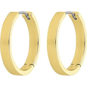 gorjana – Rose Hoops 13/16″ – 18k Gold Plated Brass – Hinge Closure – Surgical Steel Post – Timeless Elegant Design – Daily Earring Wear