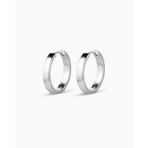 gorjana – Rose Hoops Silver 13/16″ profile diameter – 18k Gold Plated – Everyday Wear – Timeless Design – Versatile Style – Hinge Closure