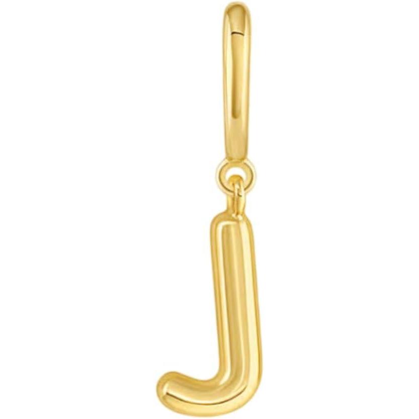 imagegorjana  Alphabet Helium Parker Charm  18k GoldPlated Finish  Initial Design Charm  Hinge Closure  Lightweight and ComfortableJ