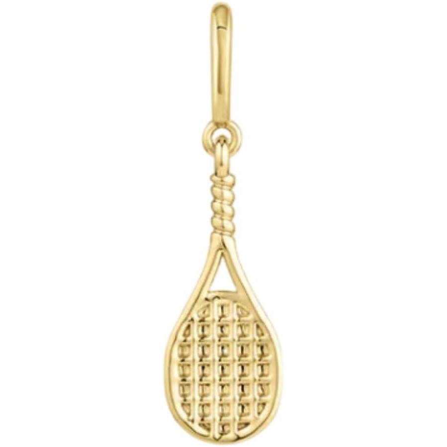 imagegorjana  Varsity Parker Charm 14  18k GoldPlated Brass  Sports Enthusiasts  Personalize Your Jewelry  Easy Attachment and RemovalTennis