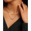 gorjana – Lou Heart Necklace 16″-18″ – 18k Gold Plated Brass – Chain with Heart Charms- Spring Ring Closure – Everyday Elegance – Perfect for Gifting(Gold)