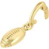 gorjana – Varsity Parker Charm 1/4″ – 18k Gold-Plated Brass – Sports Enthusiasts – Personalize Your Jewelry – Easy Attachment and Removal(Football)