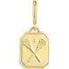 gorjana – Varsity Parker Charm 1/4″ – 18k Gold-Plated Brass – Sports Enthusiasts – Personalize Your Jewelry – Easy Attachment and Removal(Lacrosse)