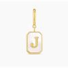 gorjana – Vintage Alphabet Parker Charm – Letter J – 18k Gold Plated – Charm measures by 7/16″ – Personalized Initial Necklace Design – Lightweight Comfort – Versatile Accessory
