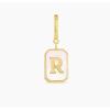 gorjana – Vintage Alphabet Parker Charm – Letter R – 18k Gold Plated – Charm measures by 7/16″ – Personalized Initial Necklace Design – Lightweight Comfort – Versatile Accessory