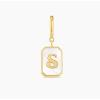 gorjana – Vintage Alphabet Parker Charm – Letter S – 18k Gold Plated – Charm measures by 7/16″ – Personalized Initial Necklace Design – Lightweight Comfort – Versatile Accessory