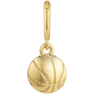 gorjana – Varsity Parker Charm 1/4″ – 18k Gold-Plated Brass – Sports Enthusiasts – Personalize Your Jewelry – Easy Attachment and Removal(Basketball)