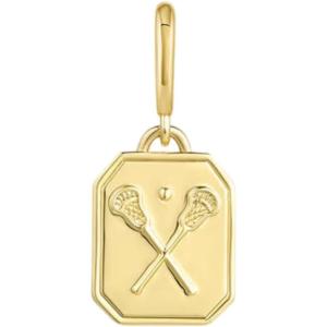 gorjana – Varsity Parker Charm 1/4″ – 18k Gold-Plated Brass – Sports Enthusiasts – Personalize Your Jewelry – Easy Attachment and Removal(Lacrosse)