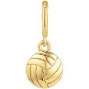 gorjana – Varsity Parker Charm 1/4″ – 18k Gold-Plated Brass – Sports Enthusiasts – Personalize Your Jewelry – Easy Attachment and Removal(Volleyball)