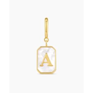 gorjana – Vintage Alphabet Parker Charm – Letter A – 18k Gold Plated – Charm measures by 7/16″ – Personalized Initial Necklace Design – Lightweight Comfort – Versatile Accessory