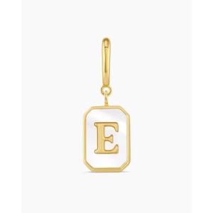 gorjana – Vintage Alphabet Parker Charm – Letter E – 18k Gold Plated – Charm measures by 7/16″ – Personalized Initial Necklace Design – Lightweight Comfort – Versatile Accessory