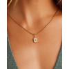 gorjana – Vintage Alphabet Parker Charm – 18k Gold Plated – Personalized Initial Necklace Design – Lightweight Comfort – Versatile Accessory(A)