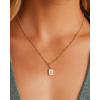 gorjana – Vintage Alphabet Parker Charm – 18k Gold Plated – Personalized Initial Necklace Design – Lightweight Comfort – Versatile Accessory(L)