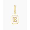 gorjana – Vintage Alphabet Parker Charm – 18k Gold Plated – Personalized Initial Necklace Design – Lightweight Comfort – Versatile Accessory(E)