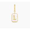 gorjana – Vintage Alphabet Parker Charm – 18k Gold Plated – Personalized Initial Necklace Design – Lightweight Comfort – Versatile Accessory(L)